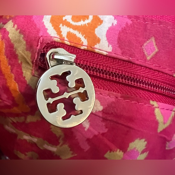 Tory Burch Ella Canvas Tote in Hot Pink - Picture 2 of 15